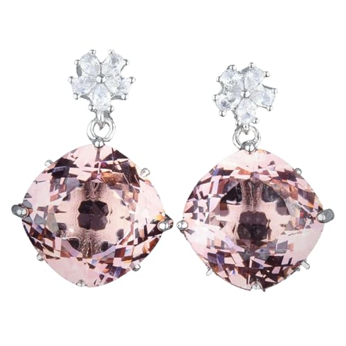 Champagne Pink Simulated Stones Jewelry Set Artistic Unique Cocktail Ring Pendant Earrings for Women Evening Wear Gift von Sumpgle