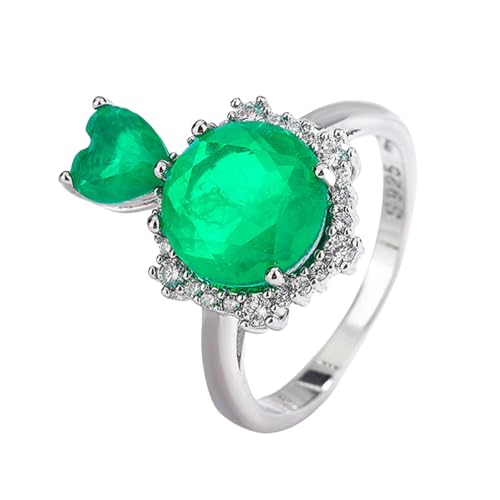 Eleganter Ring mit künstlichem Paraiba-Edelstein, runder Smaragd, Zirkonia, Damenschmuck, stilvolles Geschenk, 9 Eleganter Ring mit künstlichem Paraiba-Edelstein, runder Smaragd, Zirkonia, Damenschmuck, stilvolles Geschenk, 9 von Sumpgle