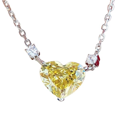 Halskette mit rosa Herzanhänger, zartes Kette, elegantes Design für Frauen, geeignet als Geschenk für den täglichen Gebrauch von Sumpgle