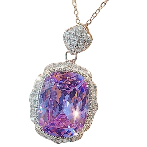 Lithia Stone Jewelry Set Multi-Facet Cut Sparkling Stones Necklace Earrings Ring Suite for Women von Sumpgle