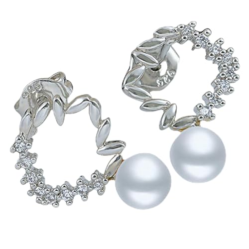 Perlenohrstecker, minimalistisch, zarter Schmuck, kleine runde Ohrringe für Damen, für den täglichen Gebrauch von Sumpgle