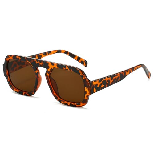 Pilot-Sonnenbrille, PC-Rahmen, minimalistisches, rhythmisches Design, UV400-Schutz, für urbanen Stil, Mode-Accessoire, Unisex, Geschenk, Leopardenmuster / Blaugrün Pilot-Sonnenbrille, PC-Rahmen, minimalistisches, rhythmisches Design, UV400-Schutz, für urbanen Stil, Mode-Accessoire, Unisex, Geschenk, Leopardenmuster / Blaugrün von Sumpgle
