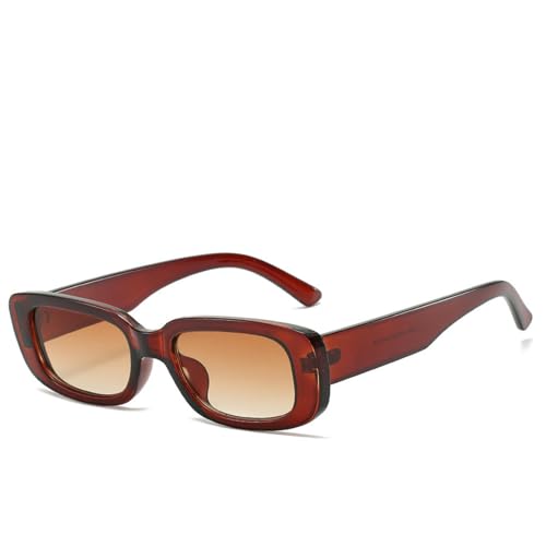 Quadratische Sonnenbrille für Damen, modischer Rahmen, auffälliges geometrisches Design, schickes Accessoire für urbanes Sommergeschenk, Blaugrün/Blaugrün von Sumpgle