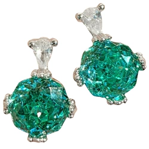 Schmuck-Set, Halskette mit achteckigem Anhänger, Halskette, Kristall-Akzent, Ohrringe, Blumenring, für Damen, Necklace von Sumpgle