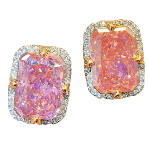 Schmuckset aus synthetischem rotem Korund, mutiges Design, dreiteilig, exquisiter Blumenschliff-Akzent für Damen, Ring-Adjustable von Sumpgle