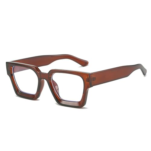 Sumpgle Damen PC Urban Minimalist Square Frame Blaulicht blockierende Brille für Partys Alltag Besondere Anlässe Geschenk, blaugrün, White (Anti-Blue Light) von Sumpgle