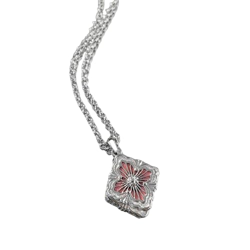 Sumpgle Deep Purple Chalcedony Jewelry Set with Vintage Clover Bracelet and Rose Quartz Pendant Necklace for Women Accessories von Sumpgle