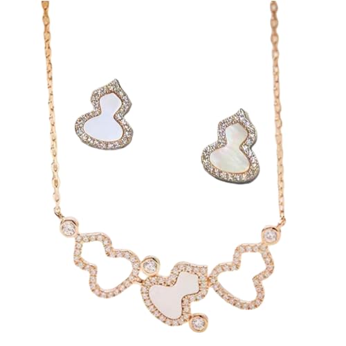Sumpgle Edelstein-Schmuck-Set, synthetischer Karneol, Achat, Ohrringe, Halskette, Kürbis-Design, schickes Damen-Accessoire, Geschenk, 2er-Set Sumpgle Edelstein-Schmuck-Set, synthetischer Karneol, Achat, Ohrringe, Halskette, Kürbis-Design, schickes Damen-Accessoire, Geschenk, 2er-Set von Sumpgle