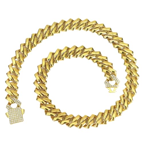 Sumpgle Hip-Hop-Stil Herren mutige Punk kubanische Kette Halskette Geschenk, 22 inch/55 cm Sumpgle Hip-Hop-Stil Herren mutige Punk kubanische Kette Halskette Geschenk, 22 inch/55 cm von Sumpgle