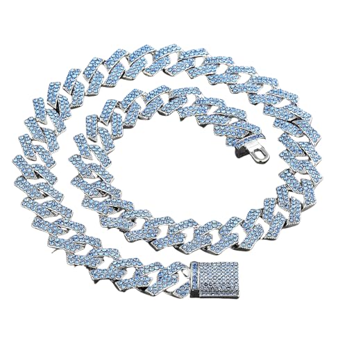 Sumpgle Hip-Hop-Stil Rhombus Box Verschluss Halskette Unisex Geschenk, 7 inch/18 cm von Sumpgle