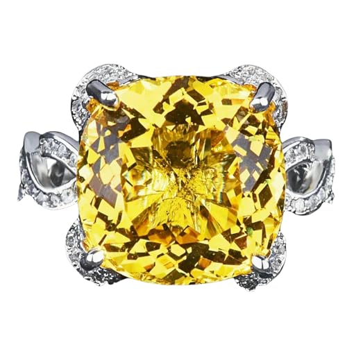 Sumpgle Imitation Aquamarine Topaz Jewelry Set with Geometric Cut Pendant Citrine Orange Earrings Violet Gem Ring for Women Gift von Sumpgle