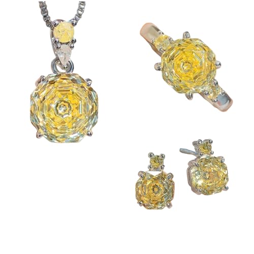 Sumpgle Multi-Gemstone Jewelry Set with Octagonal Faceted Pendant Vibrant Red Studs Pink Accent Ring for Women Gift Ensemble Sumpgle Multi-Gemstone Jewelry Set with Octagonal Faceted Pendant Vibrant Red Studs Pink Accent Ring for Women Gift Ensemble von Sumpgle