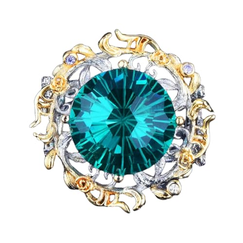 Sumpgle Olive Green Gemstone Pendant Set Firework with Adjustable Ring Yellow Diamond Earrings Jewelry for Women Elegant Accessories Sumpgle Olive Green Gemstone Pendant Set Firework with Adjustable Ring Yellow Diamond Earrings Jewelry for Women Elegant Accessories von Sumpgle