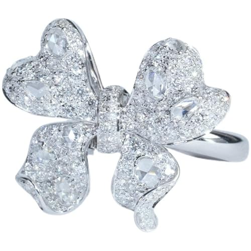 Sumpgle Schmuck-Set mit Schleifen-Motiv, verstellbarer Ring, Schlüsselbeinkette, zweiteilig, für Damen Sumpgle Schmuck-Set mit Schleifen-Motiv, verstellbarer Ring, Schlüsselbeinkette, zweiteilig, für Damen von Sumpgle