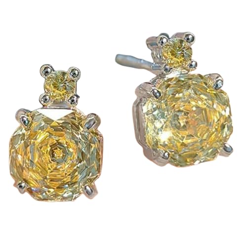 Sumpgle Schmuck-Set mit mehreren Edelsteinen und achteckigem facettiertem Anhänger, leuchtend rote Nieten, rosa Akzentring für Frauen, Geschenk, Ring von Sumpgle