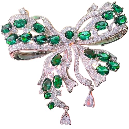 Sumpgle Umwandelbare Brosche im Palast-Stil, grüner Kristall, Schmetterling-Ring, aufwendiger mehrfarbiger Edelstein, Schmuck, Geschenk für Frauen von Sumpgle