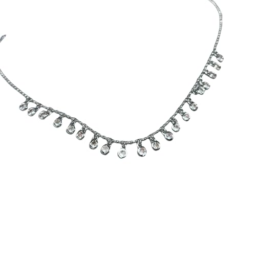 Sumpgle Vintage Bubble Crystal Fringe Beaded Layered Necklace Retro Choker Chain for Women Minimalist Stacking Jewelry von Sumpgle