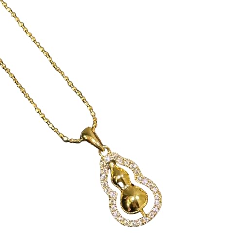 Sumpgle Zeitgenössische ostasiatische Halskette, Heritage-Handwerkskunst, drehbarer Kürbis-Anhänger, Schmetterling für Frauen, tägliches Geschenk von Sumpgle