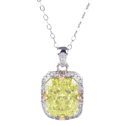Two-tone Gold Jewelry Set Apple Green Ice Cut Pendant Necklace Amethyst Ring for Special Occasions and Gifts von Sumpgle
