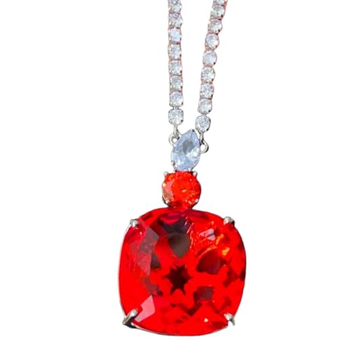 Vollgebohrter simulierter Rubin-Schmuck-Set, Abendgarderobe, Accessoires, Damen-Ehering, Geschenk-Set, Earrings von Sumpgle