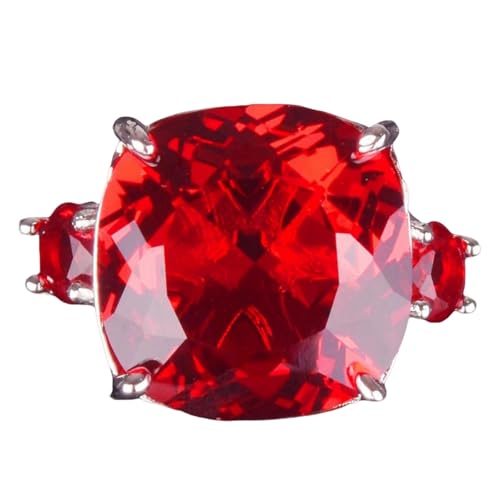 Vollgebohrter simulierter Rubin-Schmuck-Set, Abendgarderobe, Accessoires, Damen-Ehering, Geschenk-Set, Ring von Sumpgle