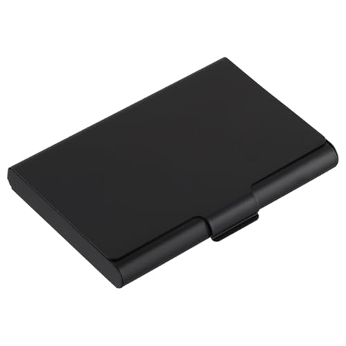 Sumsoctober Schlankes Aluminium-Visitenkartenetui, passt perfekt in jede Brieftasche oder Tasche, Schwarz Sumsoctober Schlankes Aluminium-Visitenkartenetui, passt perfekt in jede Brieftasche oder Tasche, Schwarz von Sumsoctober