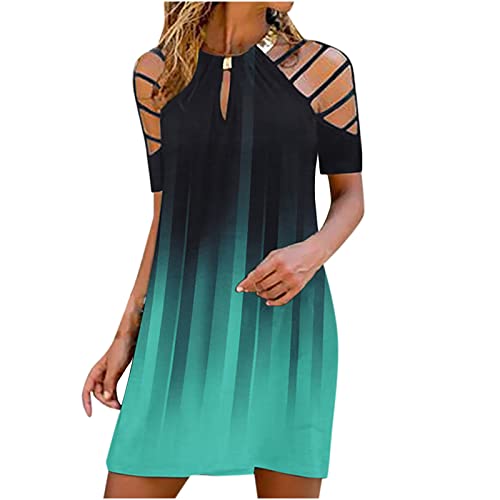 Sumuqi Schulterfreies Kleid Sommerkleid für Damen Sexy Shirtkleid, Mädchen Festlich Elegant Kleidung Tunika Frauen Gothic Kleidung Vintage Umstandsbrautkleid Frau Cocktailkleid Partykleider Schwarz M von Sumuqi