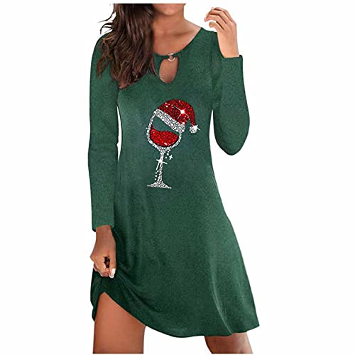 Sumuqi Weihnachtskleid Damen Sexy Langarm Vintage Weihnachtskleider Damen Strandkleid Damen Umstandskleid Festlich Kleider Frauen Etuikleid Christmas Dresses Meine Bestellungen Anzeigen Grün M von Sumuqi