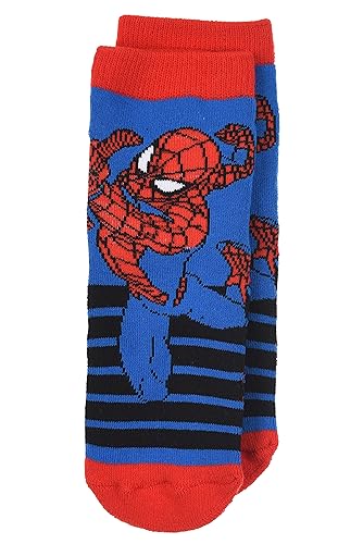 Disney Avengers Spiderman rutschfeste Socken für Kinder (Blau, 23/26), blau, 23/26 EU von Sun City