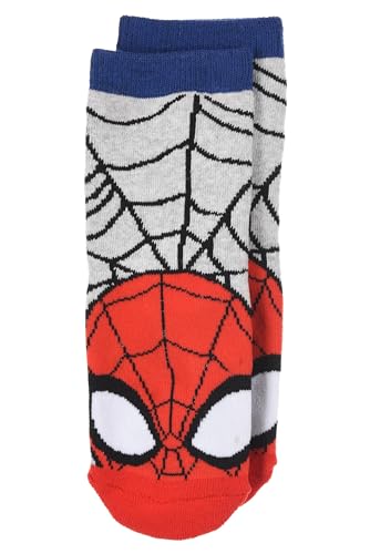 Disney Avengers Spiderman rutschfeste Socken für Kinder (Grau, 27/30), grau, 27/30 EU von Sun City