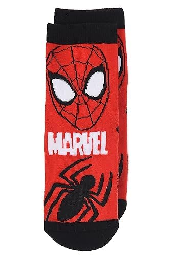 Disney Avengers Spiderman rutschfeste Socken für Kinder (Rot, 27/30), rot, 27/30 EU von Sun City