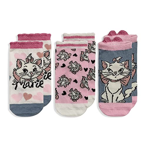 Disney Babysocken Marie Set 3 Paar für Neugeborene Baumwolle Socken Mädchen 5683, Variante 2, 6- 12 Monate von Sun City