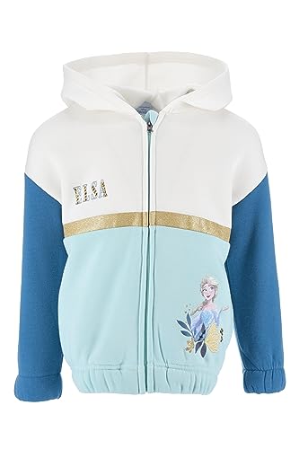 Disney Frozen Kapuzenpullover Frozen ELSA Hoodie Mädchen Kapuzenjacke mit Reißverschluss Warm Jacke Gr. 104-128cm Sweatshirt Winter Kinder Geschenk T 110cm von Sun City