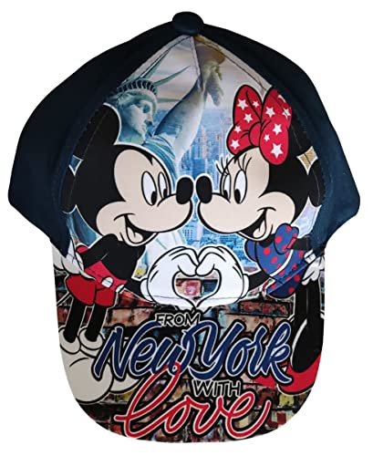 Disney Mickey Maus Schirmmütze Kinder Kappe from New York with Love blau pink, Mädchen und Jungen (as3, Numeric, Numeric_54, blau) von Sun City