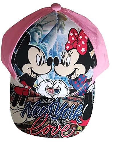 Disney Mickey Maus Schirmmütze Kinder Kappe from New York with Love blau pink, Mädchen und Jungen (as3, Numeric, Numeric_54, pink) von Sun City