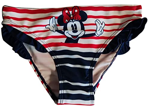 Disney Minnie Maus Badehose, Badeslip für Mädchen, blau-rot gestreift, Größe: 98 von Sun City