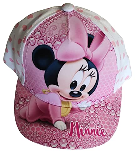 Disney Minnie Maus Kinder-Kappe, Mützen Base Cap, Minnie Baby, Weiß Rosa für Kinder, Mädchen und Jungen (as3, Numeric, Numeric_50, Weiß) von Sun City