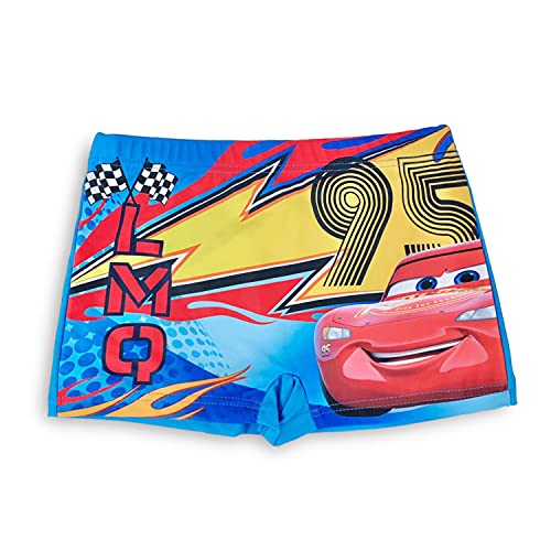 Disney Pixar Cars ET1778 Badehose, Badeboxer, Schwimmhose für Jungs, Lightning McQueen Gr. 128 von Sun City