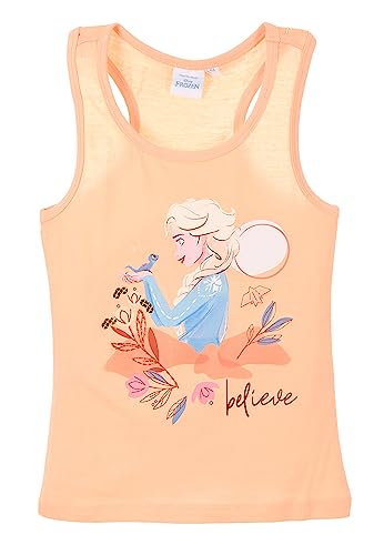 Frozen - Die Eiskönigin ELSA Mädchen Träger Top Sommer Shirt (as3, Numeric, Numeric_116, Regular, Gelb) von Sun City