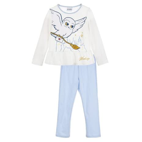 Harry Potter Baumwolle Mädchen Kinder Schlafanzug Langarm Zweiteiliger Hedwig Stile Glitzer Schlafanzüge Set Nachtwäsche Pyjama 4 bis 10 Jahren(6jahre-B) von Sun City