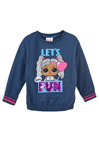 L.O.L. Surprise! Kinder Mädchen Pailletten Pullover Sweater Sweatshirt, Farbe:Dunkel-Blau, Größe Kids:110 von Sun City