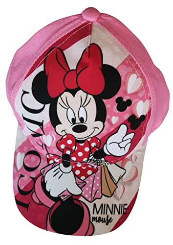 Minnie Maus Kappe Basecap Sonnenhut Mütze Iconic mit Herzen in weiß pink, für Kinder, Jungen und Mädchen (as3, Numeric, Numeric_52, Pink) von Sun City