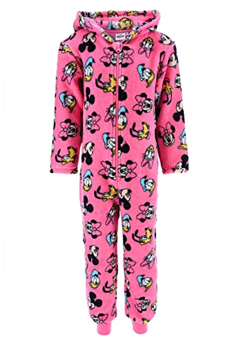 Sun City Minnie Mouse Mädchen Schlafanzug Kinder Pyjama Overall Jumpsuit Mickey Daisy Pluto, Farbe:Pink, Größe Kids:116 von Sun City