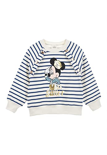 Sun City Minnie Mouse Miss Sailor Kinder Mädchen Pullover Sweat-Shirt Sweater, Farbe:Blau, Größe Kids:128 von Sun City