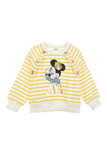 Sun City Minnie Mouse Miss Sailor Kinder Mädchen Pullover Sweat-Shirt Sweater, Farbe:Gelb, Größe Kids:98 von Sun City