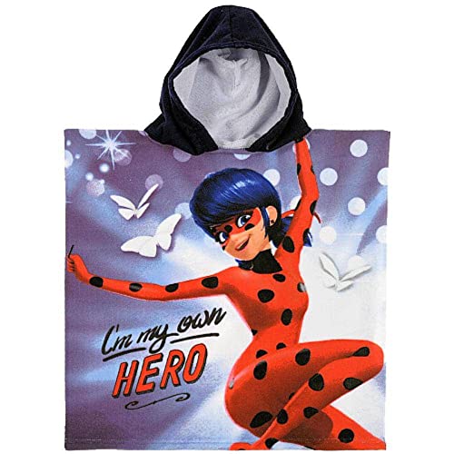 Miraculous Ladybug Poncho Hooded Towel - Blue von Sun City