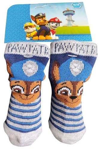 Nickelodeon Paw Patrol Baby Socken Chase Marshall und Rubble für Babys, Größe 15-20, mehrfarbig (as3, numeric, numeric_15, numeric_17, blau grau) von Sun City