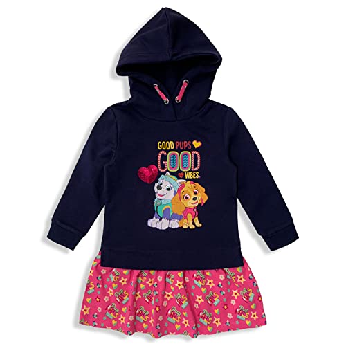 PAW Patrol Mädchen Skye Kapuzenpullover Sweatjacke Kleid Winter Warm Langarm Baumwolle Kleidung Blau-3Jahre von Sun City