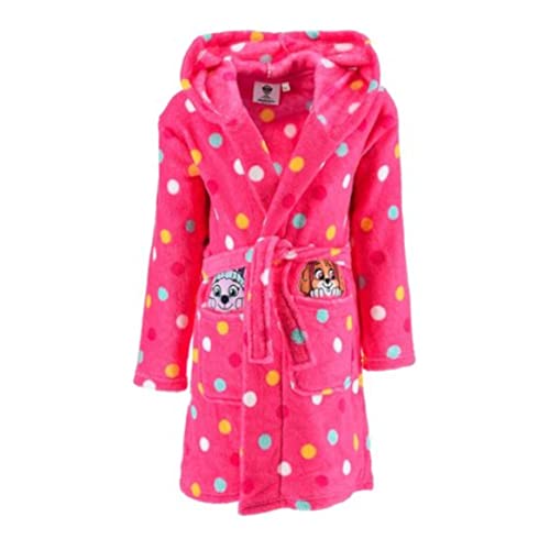 Paw Patrol Bademantel für Mädchen Kapuzenbademantel Robe Coral Fleece warm Flauschig Hausanzug Geschenk Rosa-104 von Sun City