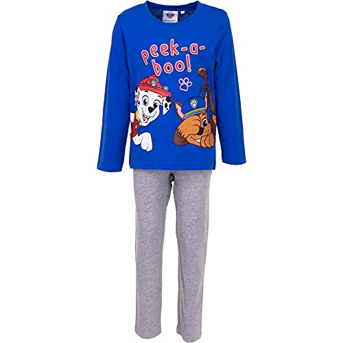 Paw Patrol Langer Pyjama Schlafanzug für Jungen Blau (116) von Sun City